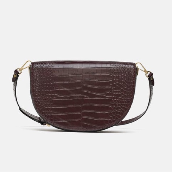 burgundy bag zara